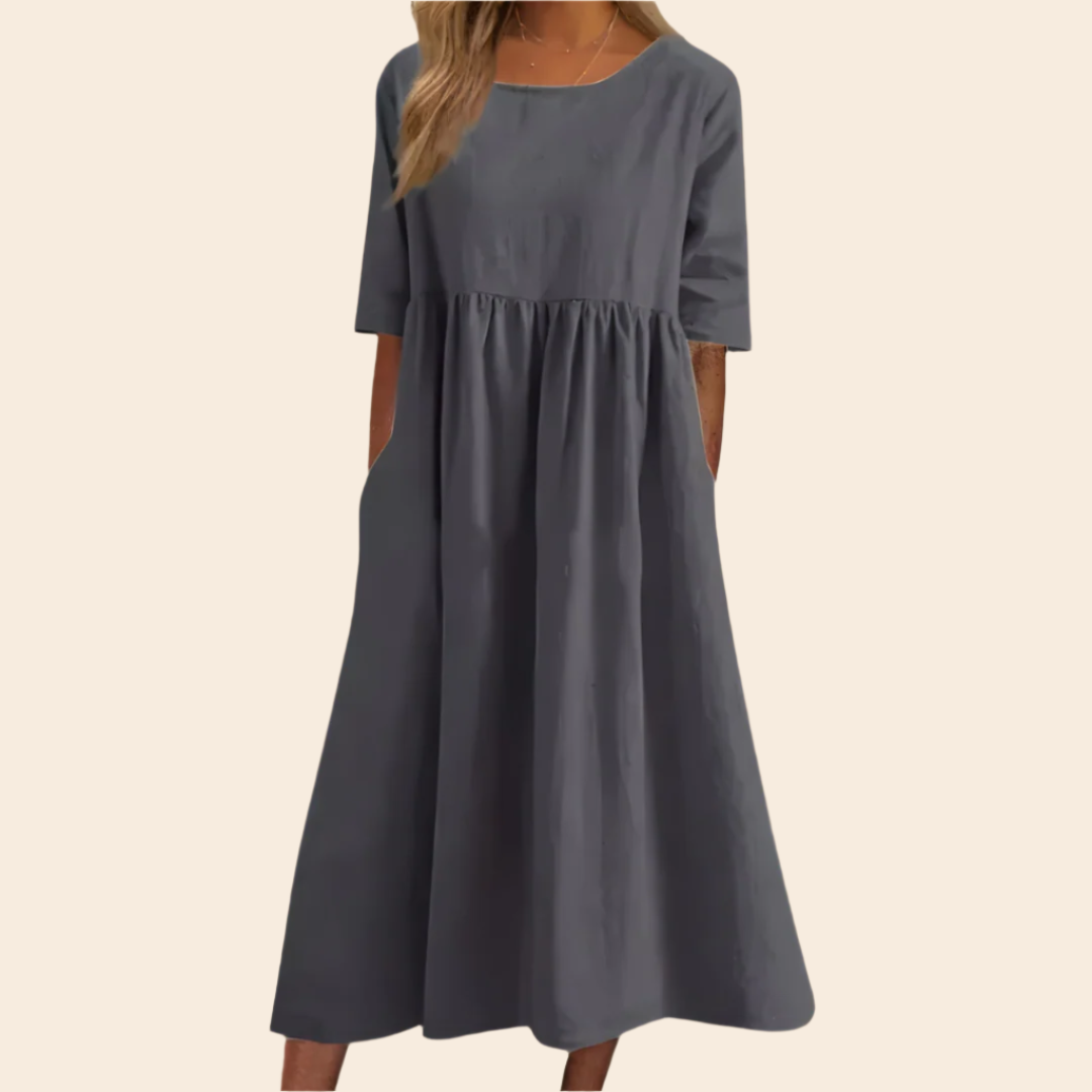 Clara – Flowy Cotton Women’s Day Dress