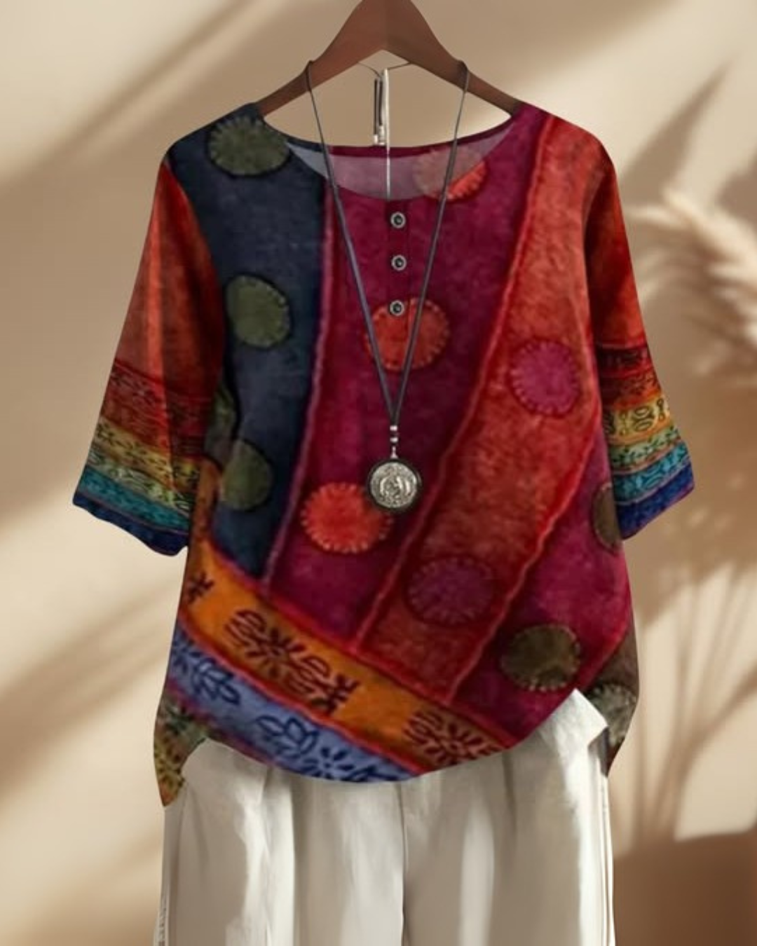 Gina – Women’s Printed Viscose Blouse