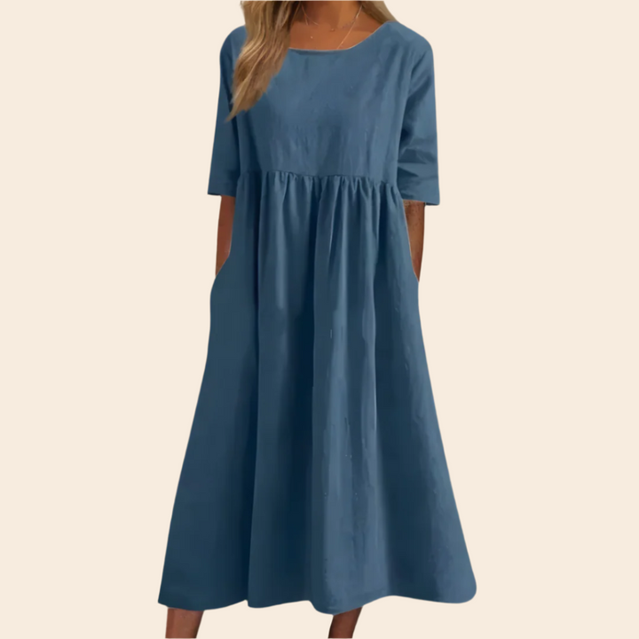 Clara – Flowy Cotton Women’s Day Dress
