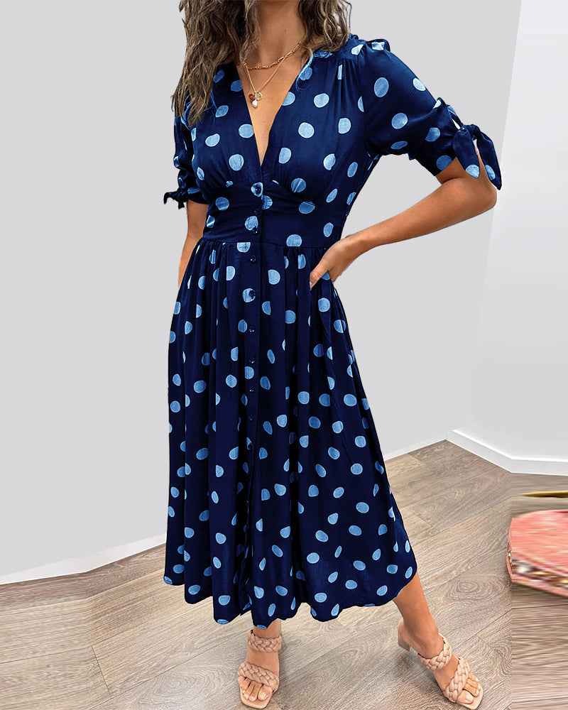 Monique – Women’s Lightweight Polka Dot Dress