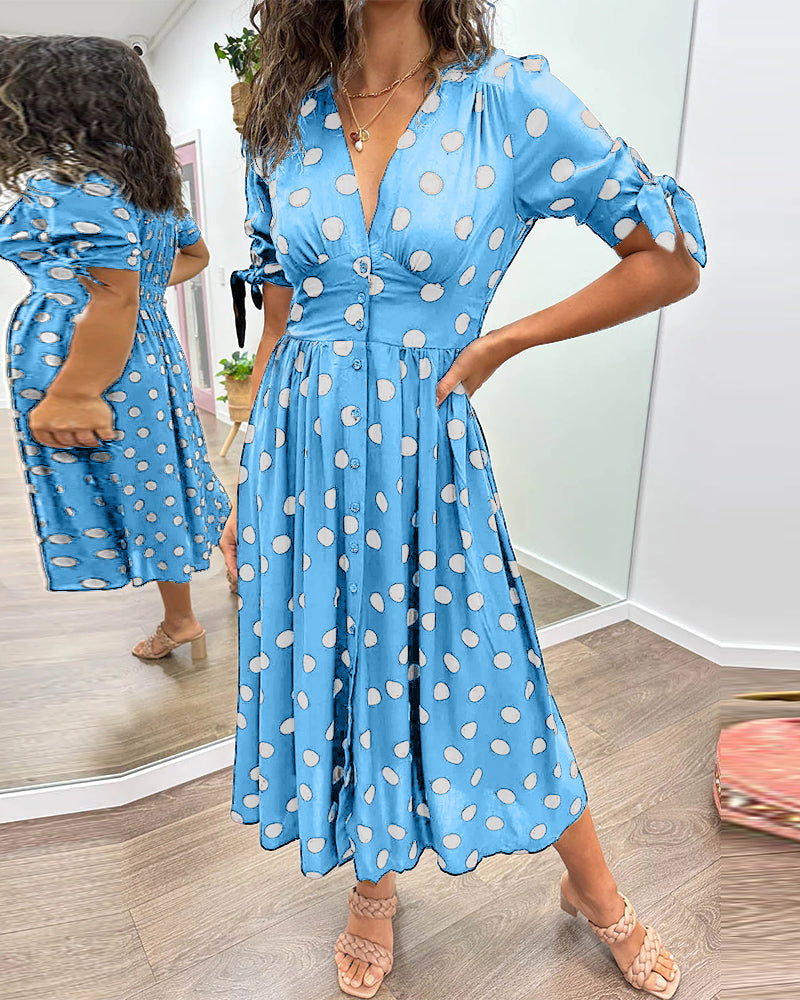 Monique – Women’s Lightweight Polka Dot Dress