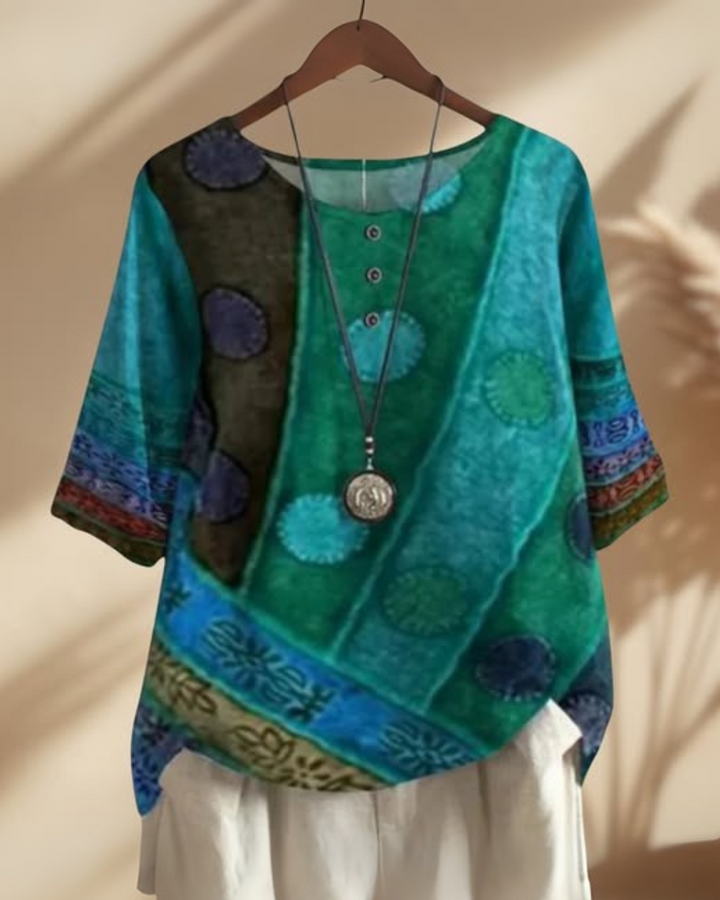 Gina – Women’s Printed Viscose Blouse