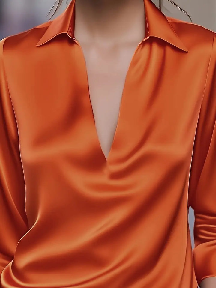Rhiley – Satin Women’s V-Neck Blouse