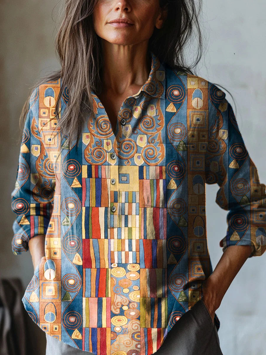 Jessie – Women’s Cotton-Linen Artistic Blouse