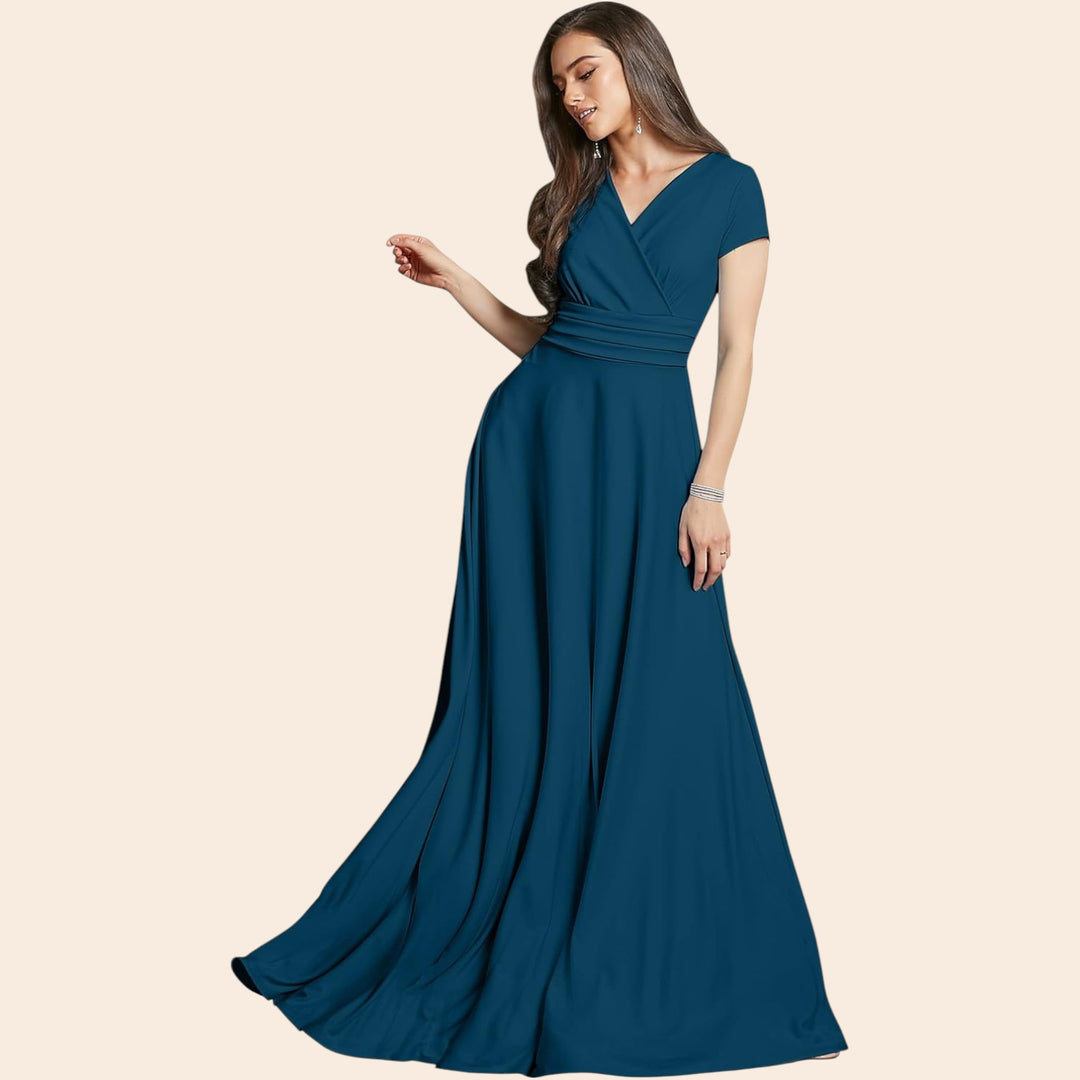 Lorena – Quick-Dry Women’s V-Neck Midi Dress