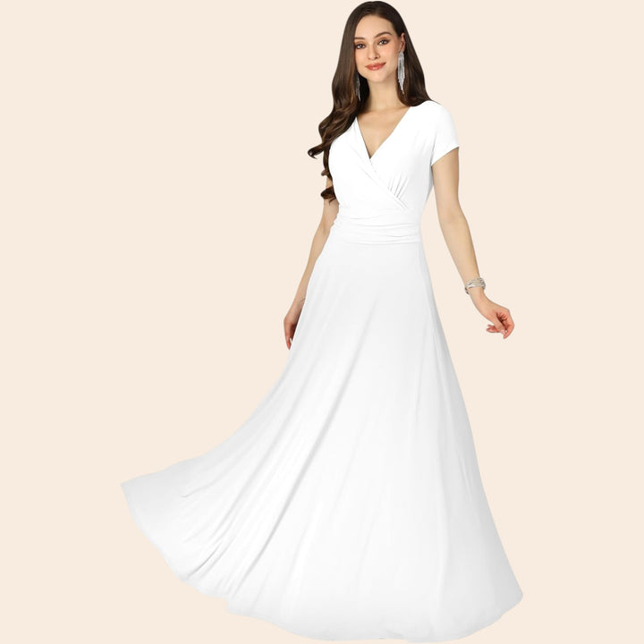 Lorena – Quick-Dry Women’s V-Neck Midi Dress
