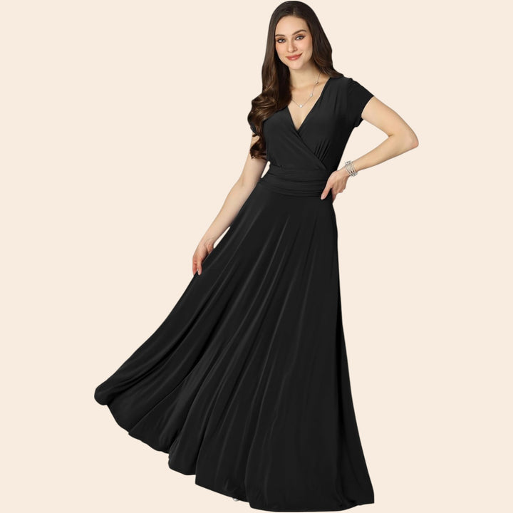 Lorena – Quick-Dry Women’s V-Neck Midi Dress