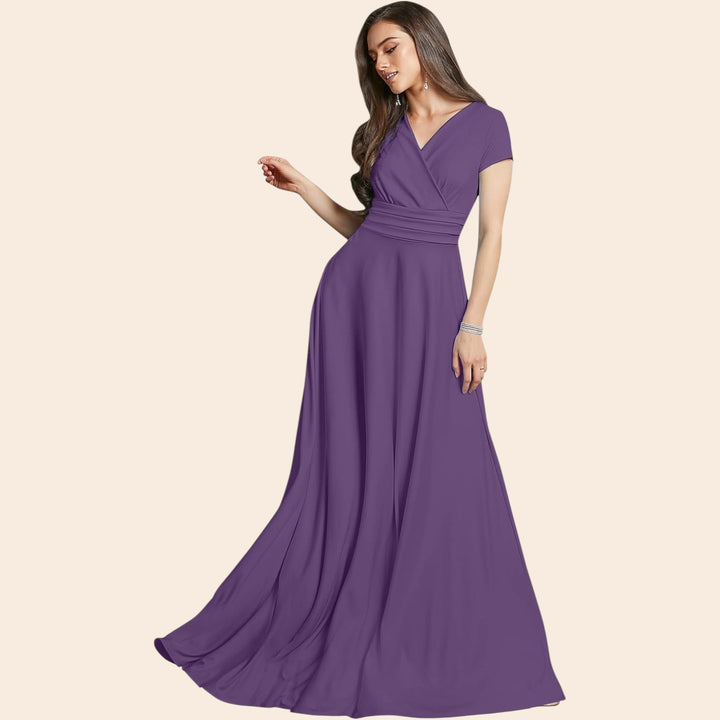 Lorena – Quick-Dry Women’s V-Neck Midi Dress