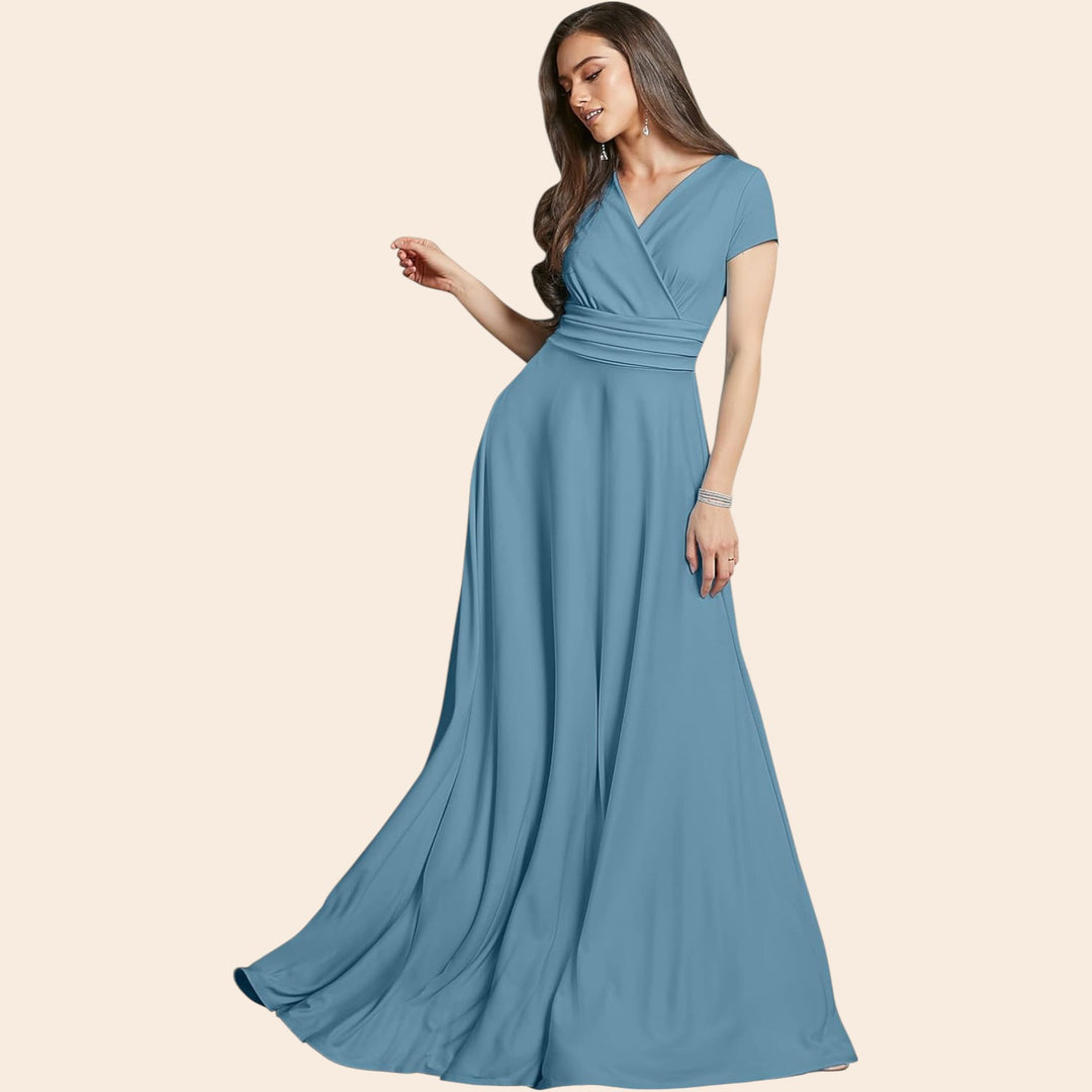 Lorena – Quick-Dry Women’s V-Neck Midi Dress