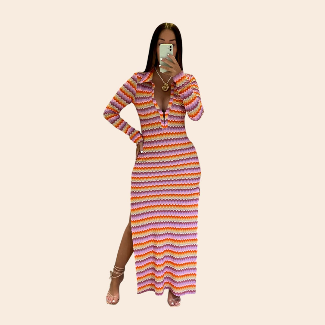 Marlene – Wave-Knit Women’s Bodycon Dress