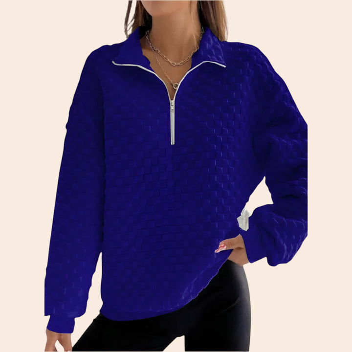 Catherine – Trendy Women's Sweater with Zipper