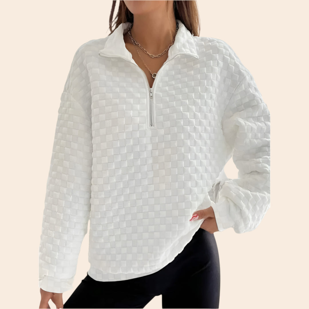 Catherine – Trendy Women's Sweater with Zipper