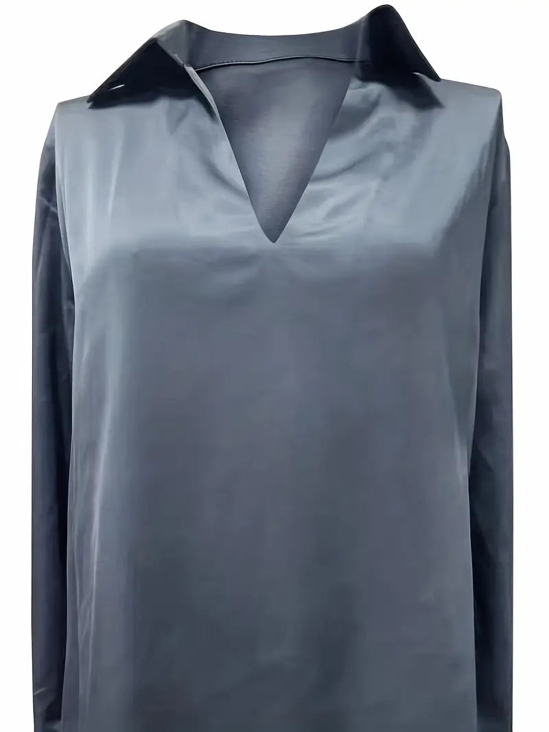 Rhiley – Satin Women’s V-Neck Blouse