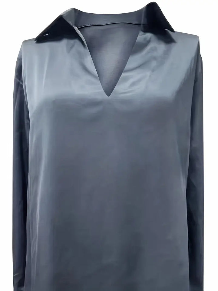Rhiley – Satin Women’s V-Neck Blouse