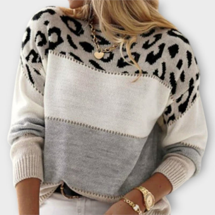 Lars – Chic Women’s Leopard-Print Winter Jumper
