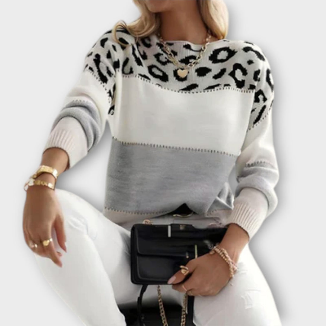 Lars – Chic Women’s Leopard-Print Winter Jumper