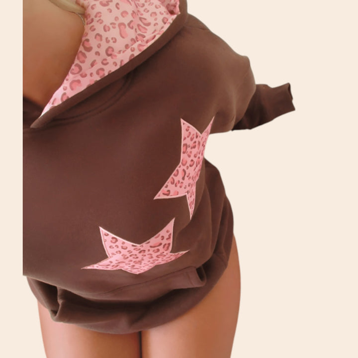 Ruby – Leopard Star Luxe Women’s Hoodie