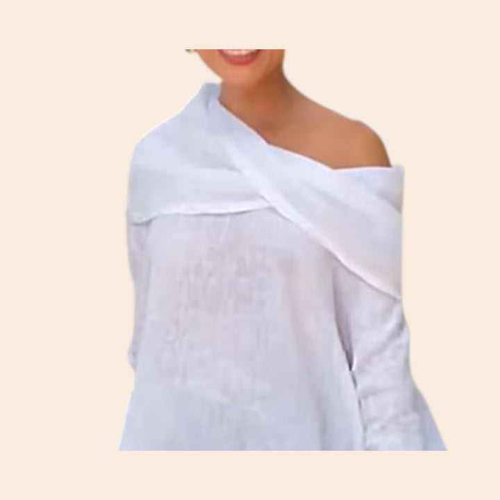 Marie – Off-Shoulder Women’s Linen Tunic