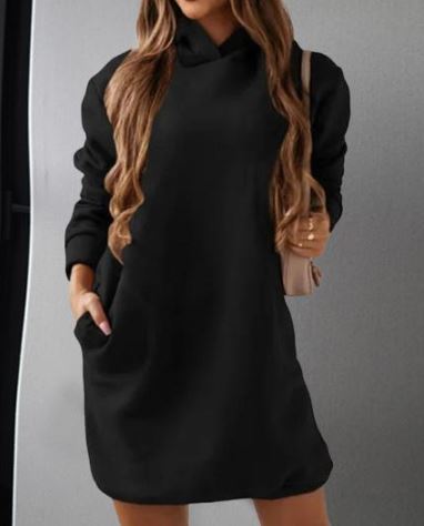 Collins – Cotton-Blend Women’s Hoodie Dress