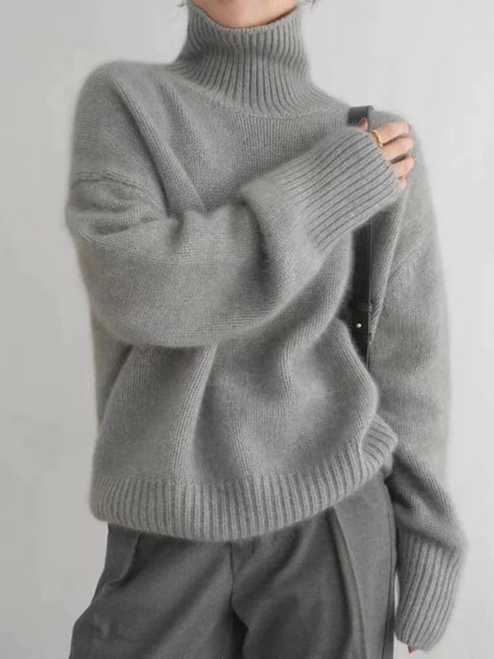 Trina – Women’s Cashmere High Neck Jumper