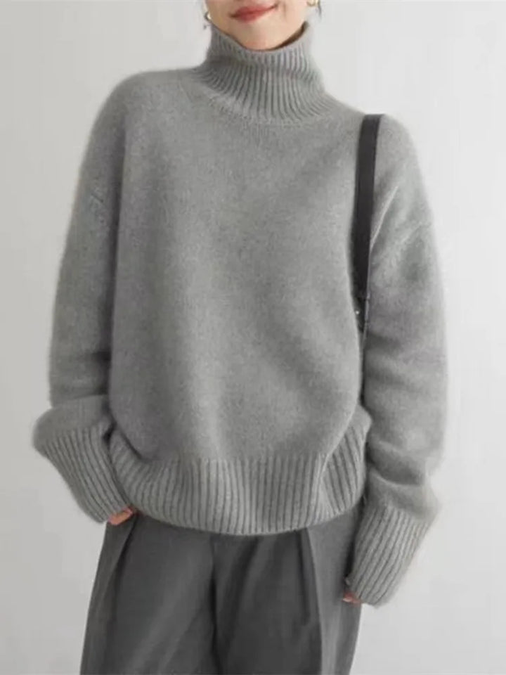 Trina – Women’s Cashmere High Neck Jumper