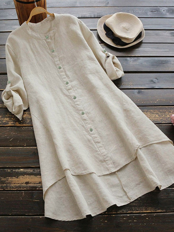 Luna – Loose-Fit Women’s Linen Shirt Dress