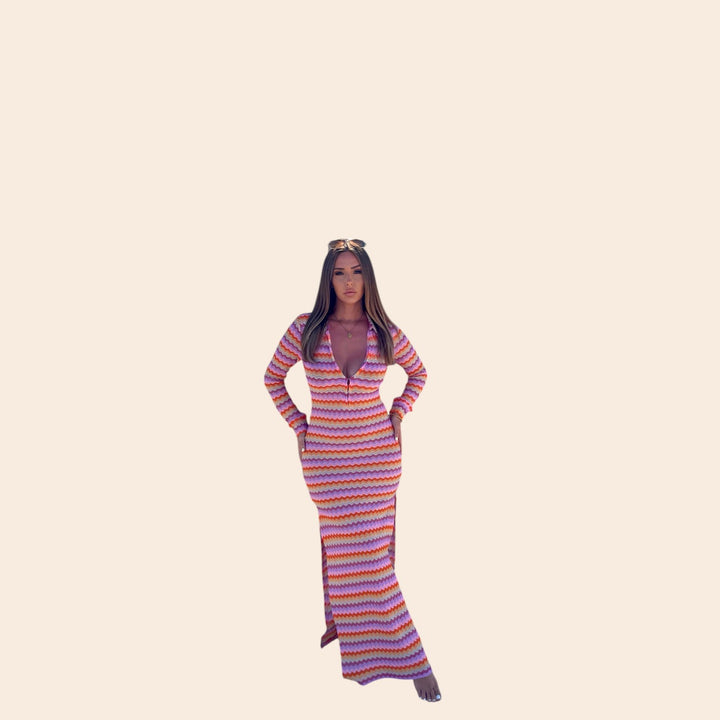 Marlene – Wave-Knit Women’s Bodycon Dress