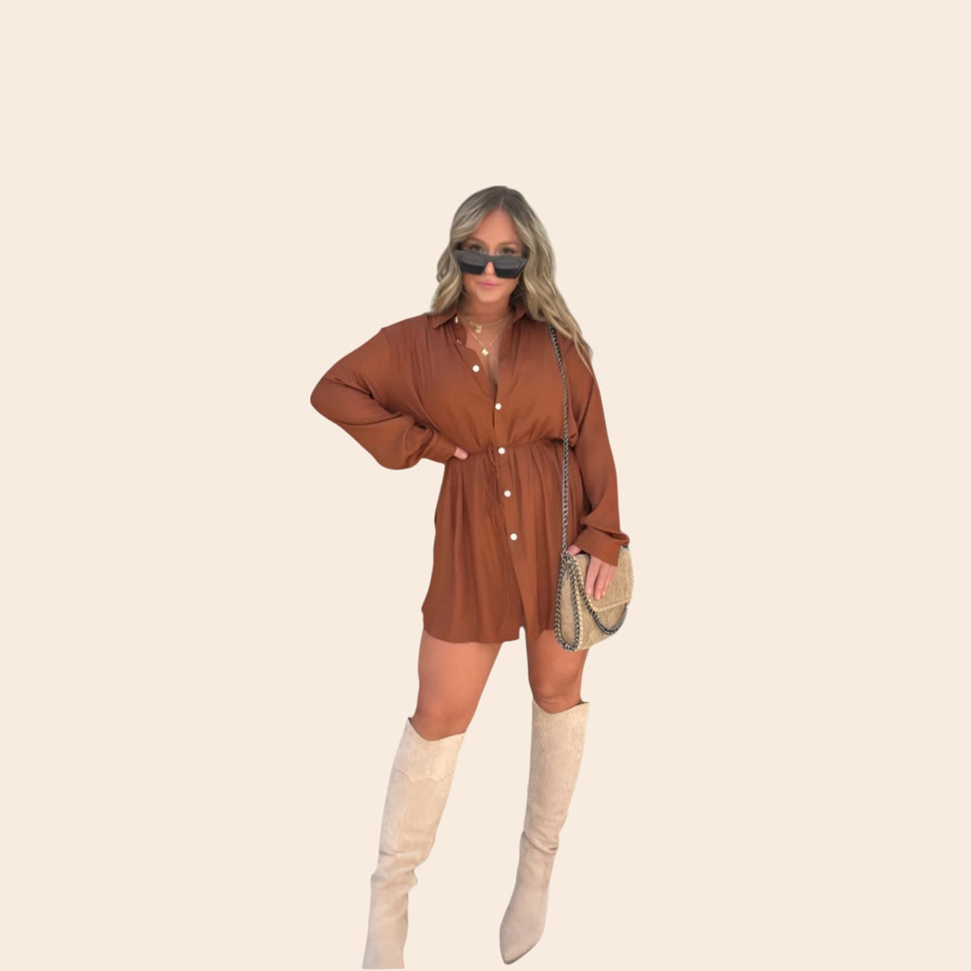 Alicia – Satin Women’s Romper Dress