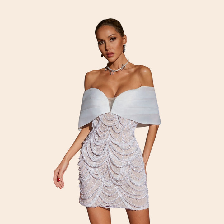 Lexie – Pearl-Embellished Women’s Dress