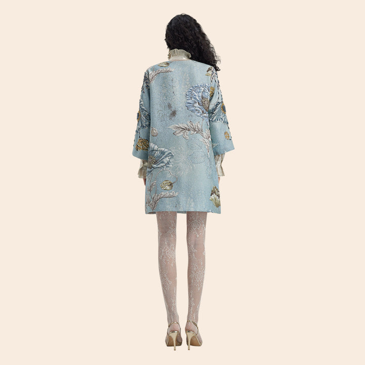 Amélie – Handcrafted 3D Floral Beaded Jacket for Women