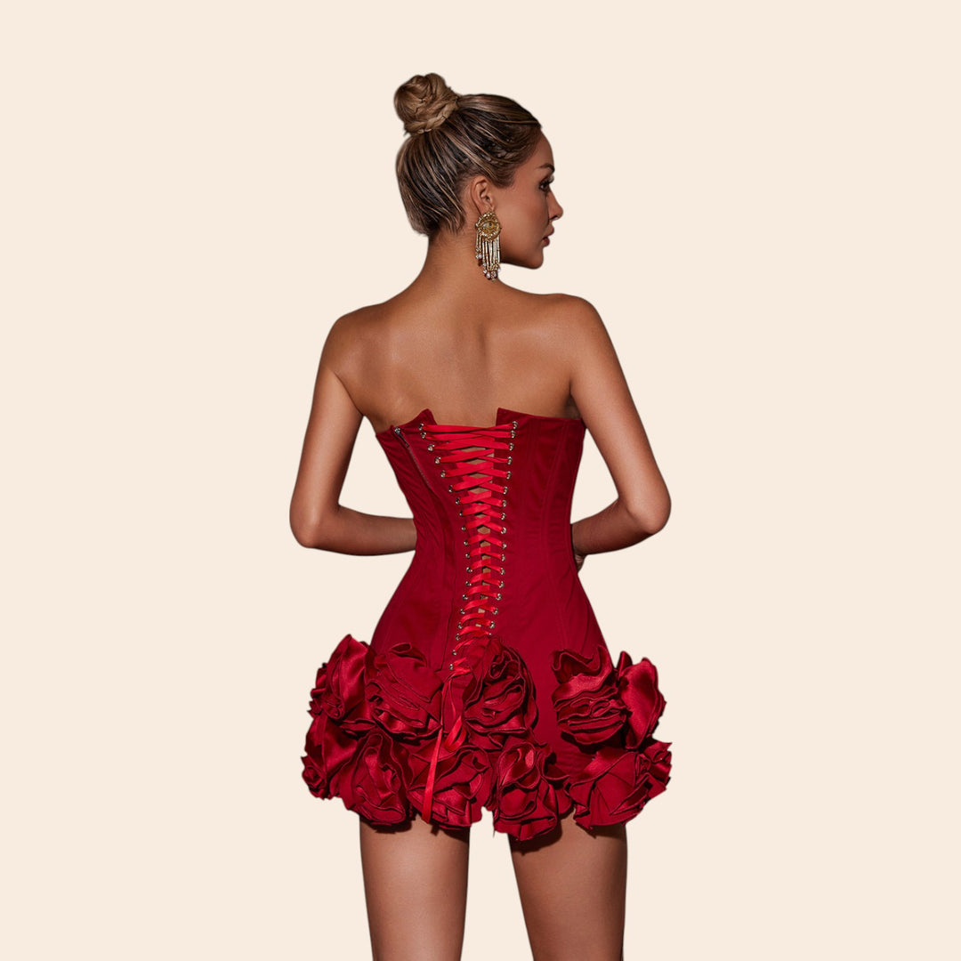 Anabella – Women’s Red Roses Dress