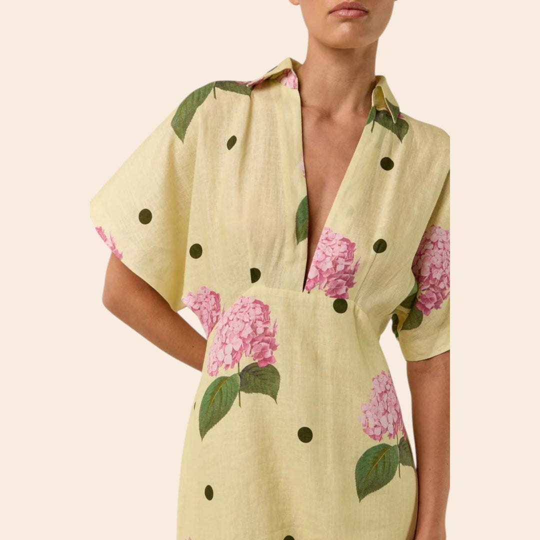 Lisa – Women’s Polka Dot A-Line Statement Dress