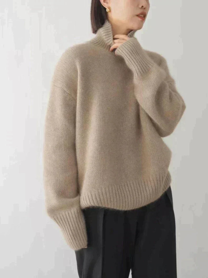 Trina – Women’s Cashmere High Neck Jumper