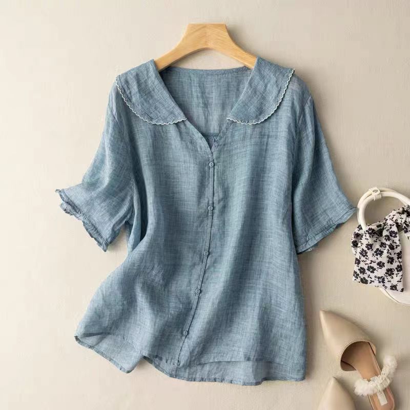 Samantha – Lightweight Linen Women’s Summer Blouse