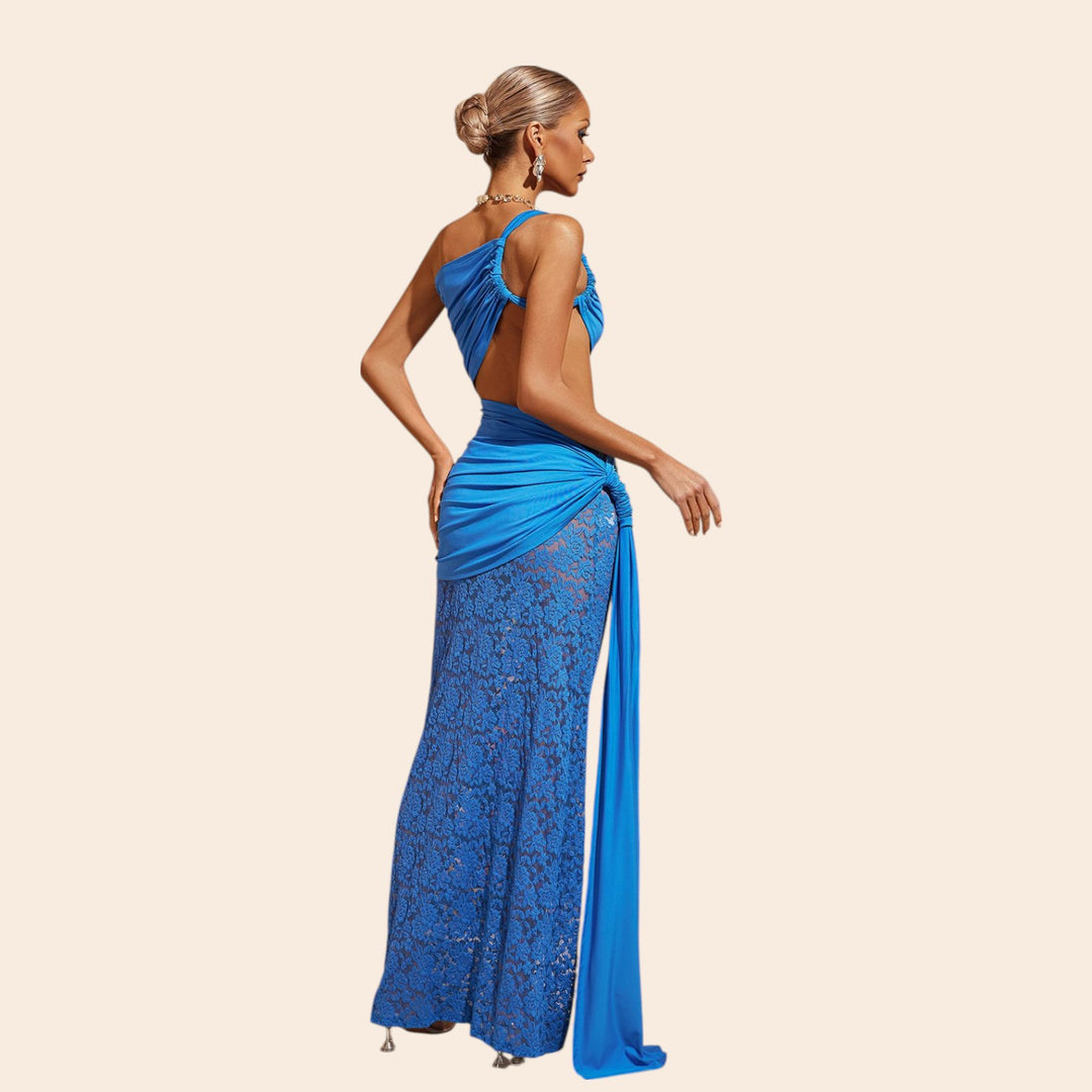Martha – Draped Cutout Lace Women’s Dress