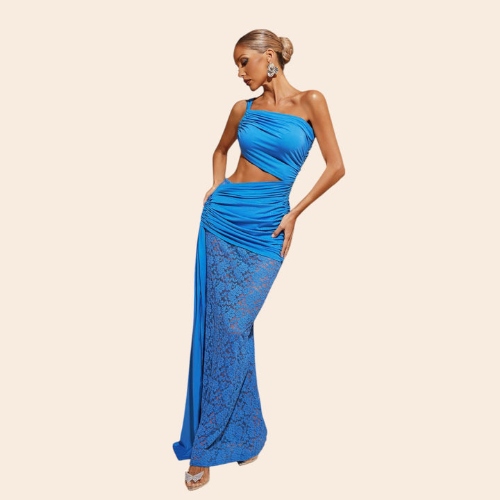 Martha – Draped Cutout Lace Women’s Dress