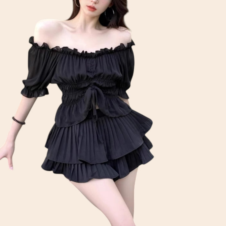 Myah – Elegant Women’s Off-Shoulder Top & Skirt Set