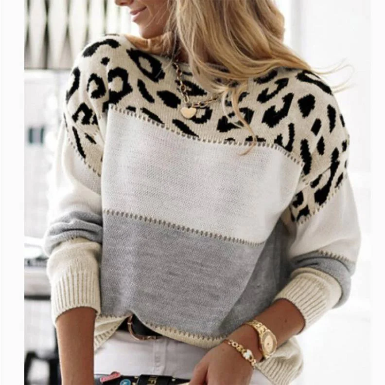 Lars – Chic Women’s Leopard-Print Winter Jumper