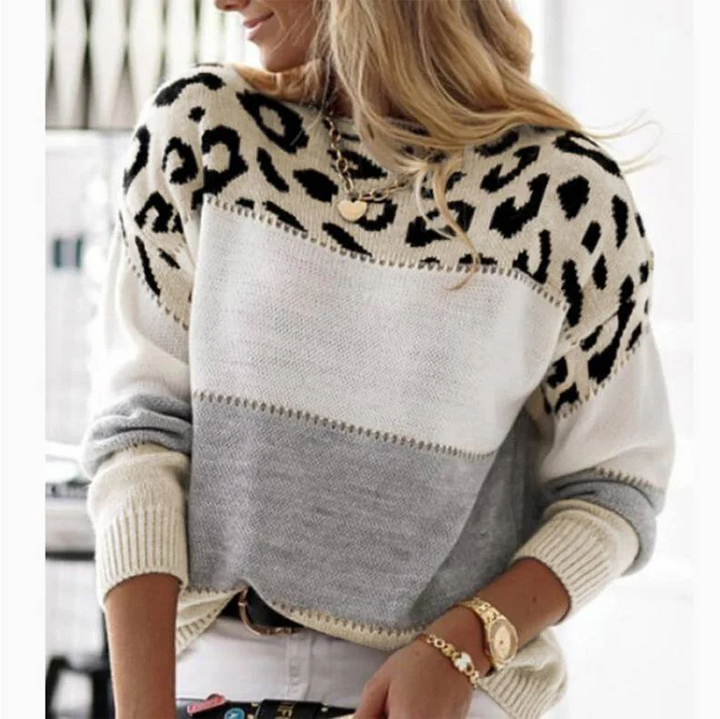 Lars – Chic Women’s Leopard-Print Winter Jumper