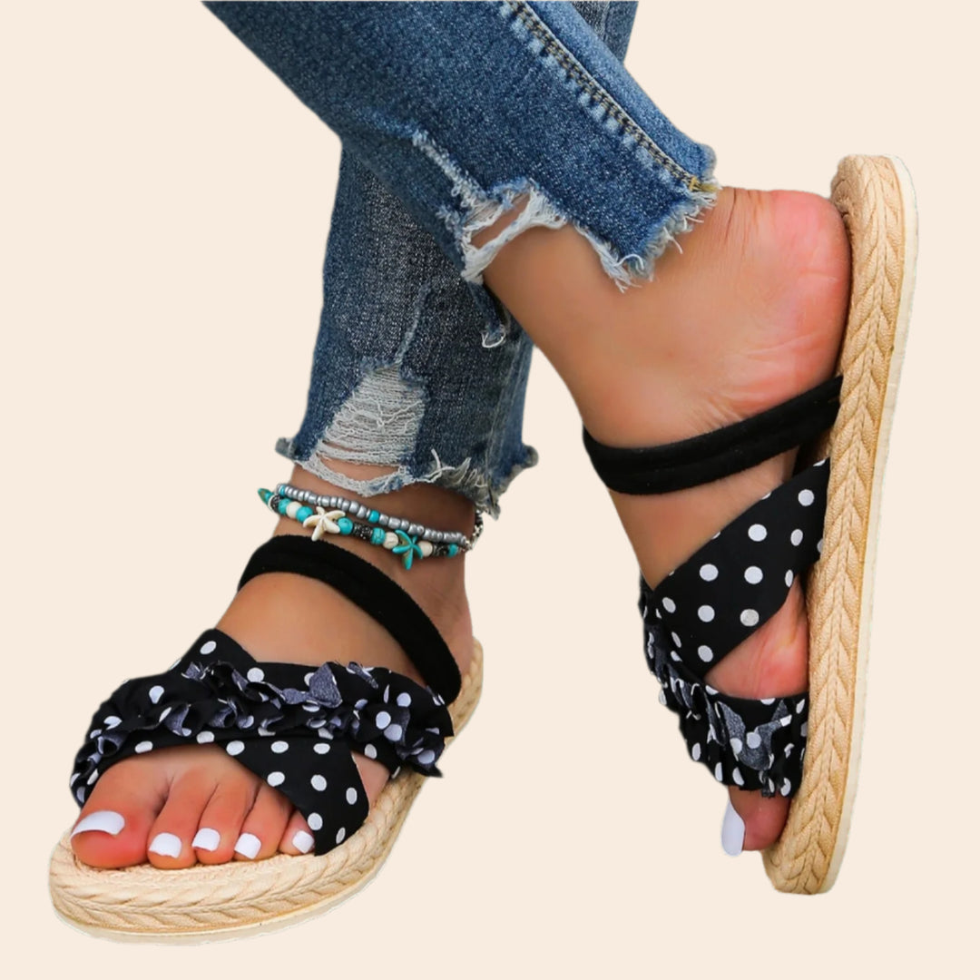 Alexia – Anti-Slip Women’s Lace Strap Flat Sandals