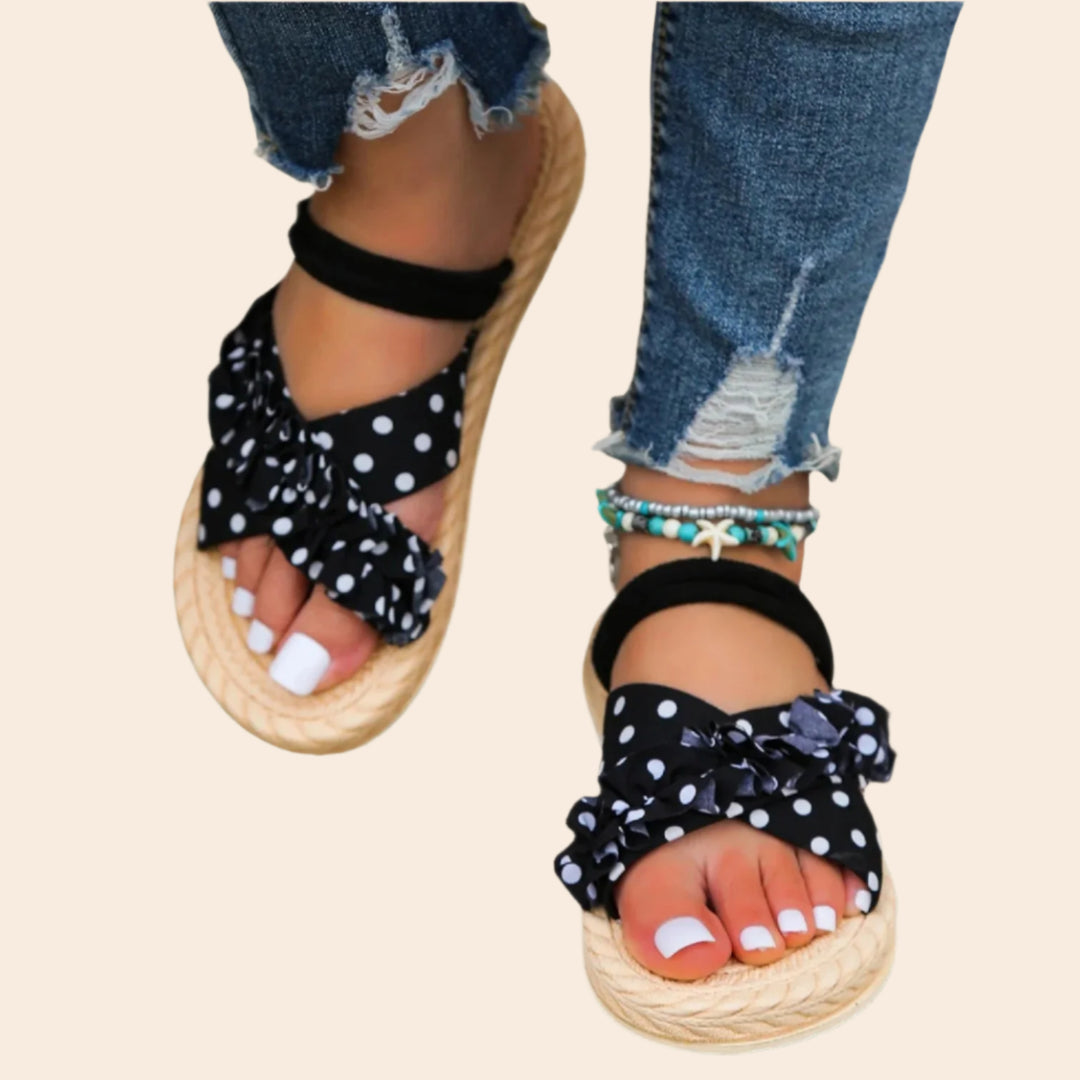 Alexia – Anti-Slip Women’s Lace Strap Flat Sandals