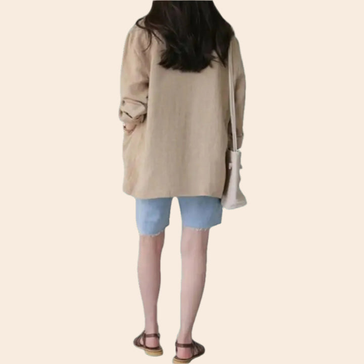Darlene – Lightweight Women’s Herringbone Linen Blazer