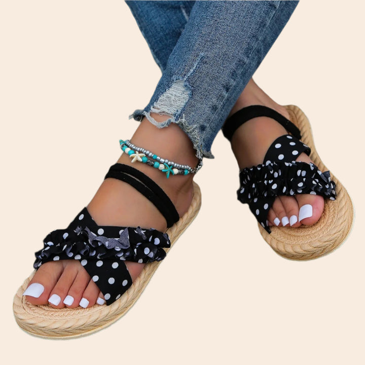 Alexia – Anti-Slip Women’s Lace Strap Flat Sandals