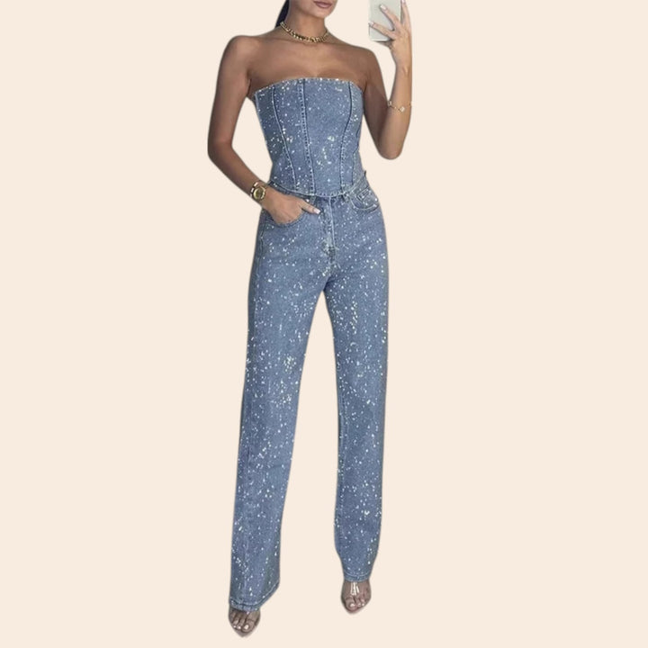 Lyla – Shiny Wide Leg Women’s Jeans