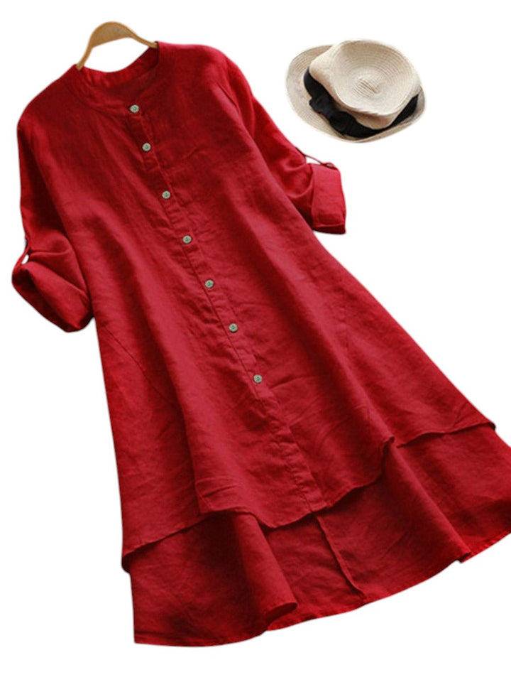 Luna – Loose-Fit Women’s Linen Shirt Dress