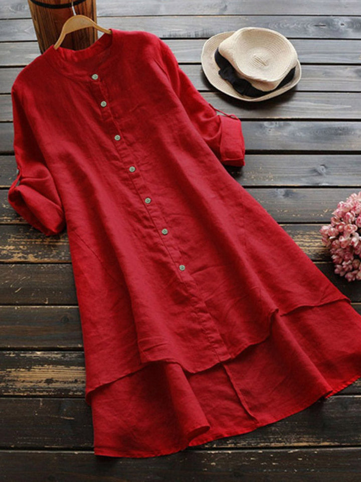 Luna – Loose-Fit Women’s Linen Shirt Dress