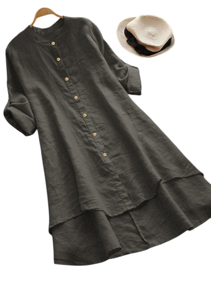 Luna – Loose-Fit Women’s Linen Shirt Dress