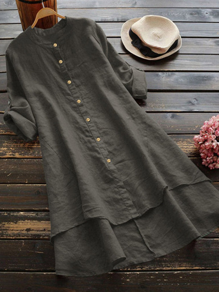 Luna – Loose-Fit Women’s Linen Shirt Dress