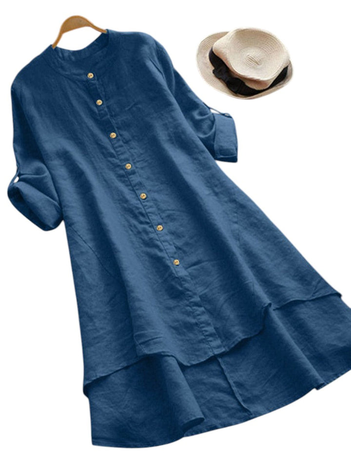 Luna – Loose-Fit Women’s Linen Shirt Dress