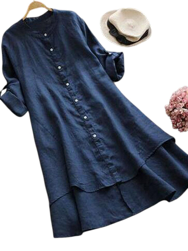 Luna – Loose-Fit Women’s Linen Shirt Dress
